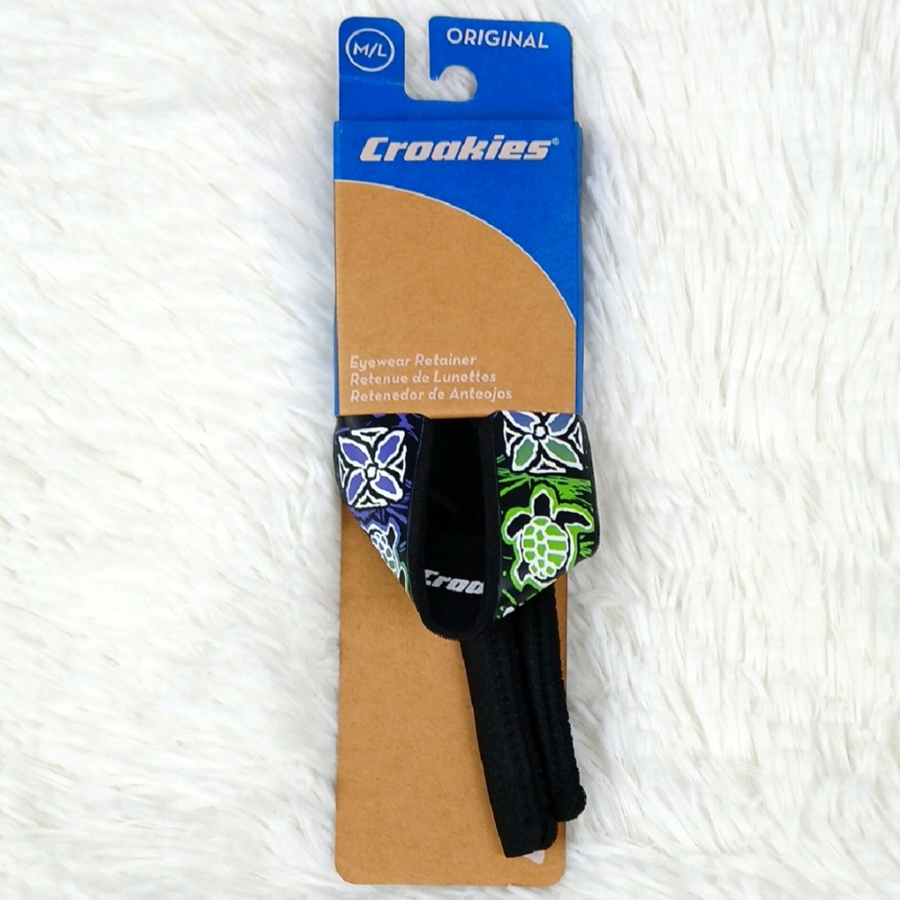 Croakies Ocean Print Turtle Unisex Eyewear Retainer